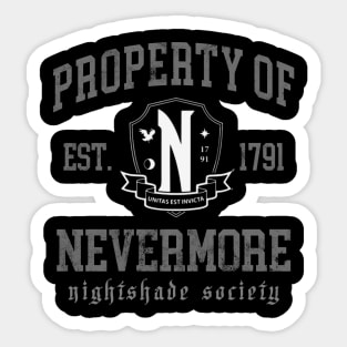 nevermore academy (distressed) Sticker